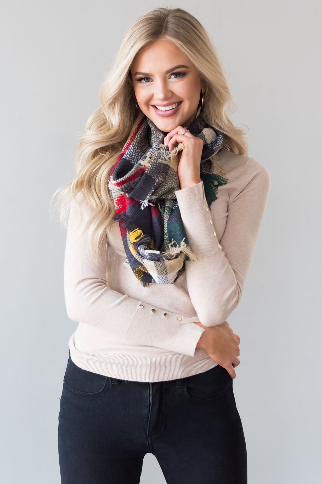 Cozy Up With You Plaid Scarf