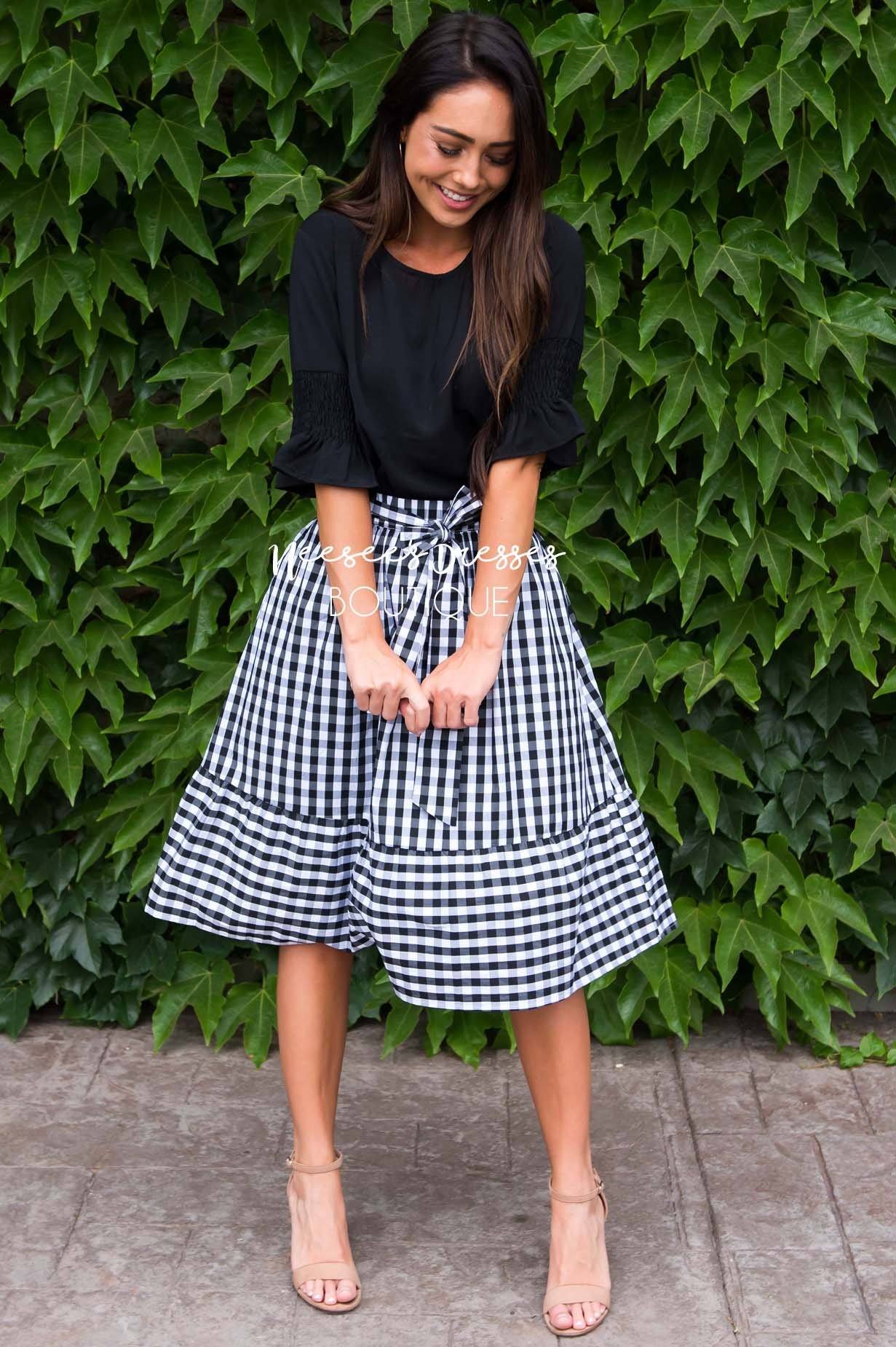 Gingham Modest Skirt | Best and 