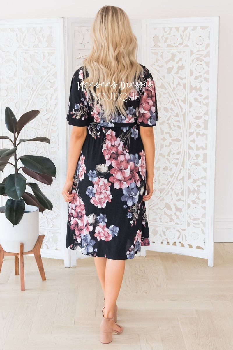 The Randalyn Modest Mid-Length Dress - NeeSee's Dresses