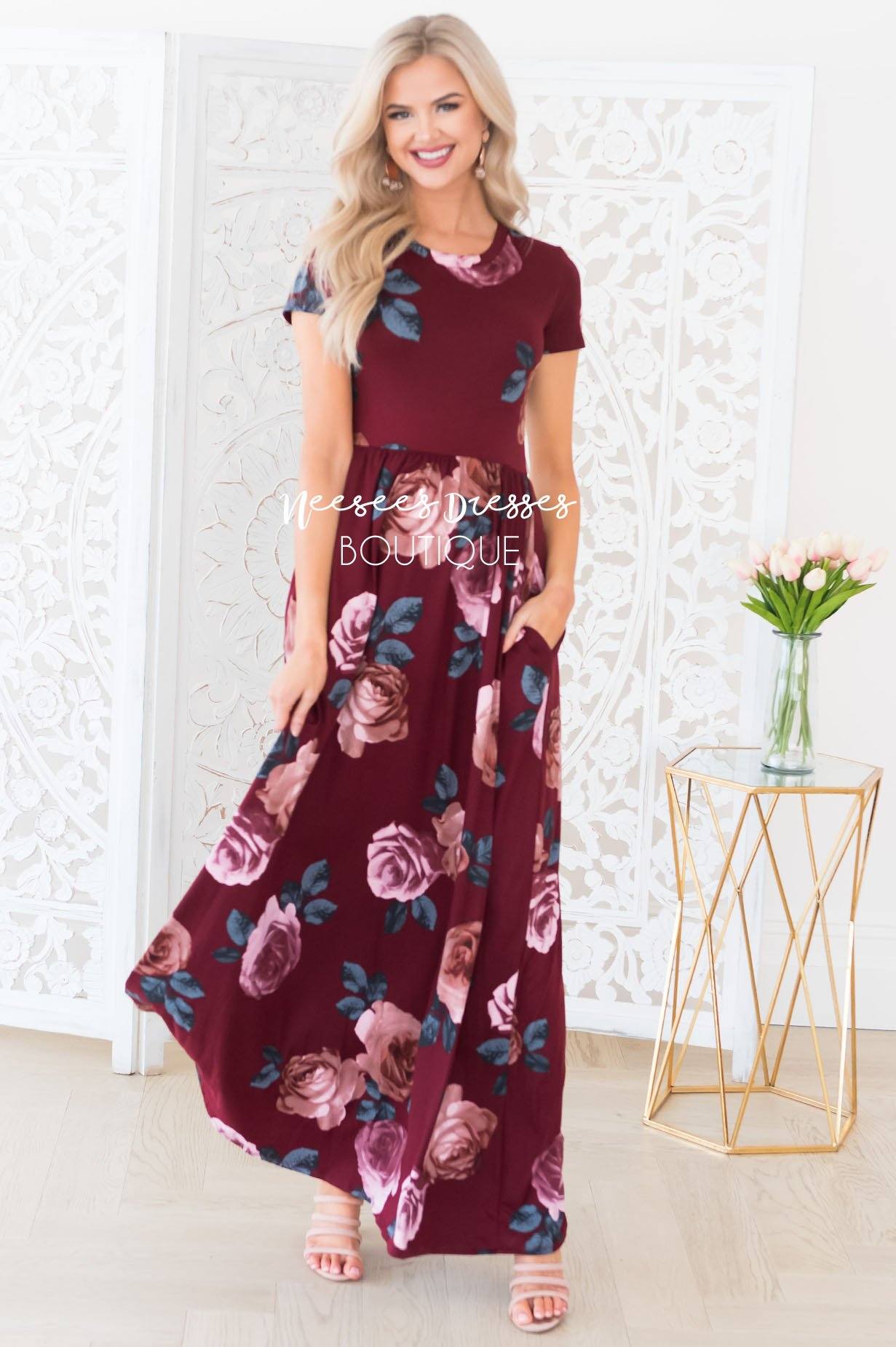 The Aliyah Modest Mid-Length Dress - NeeSee's Dresses