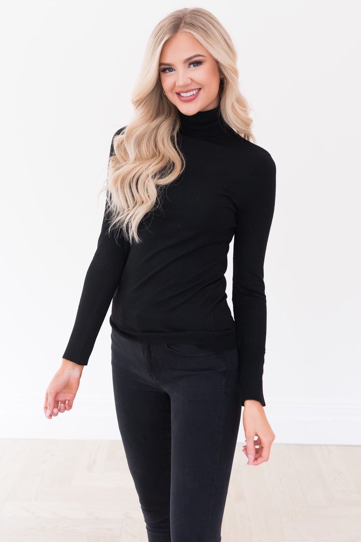 All About The Details Modest Turtleneck