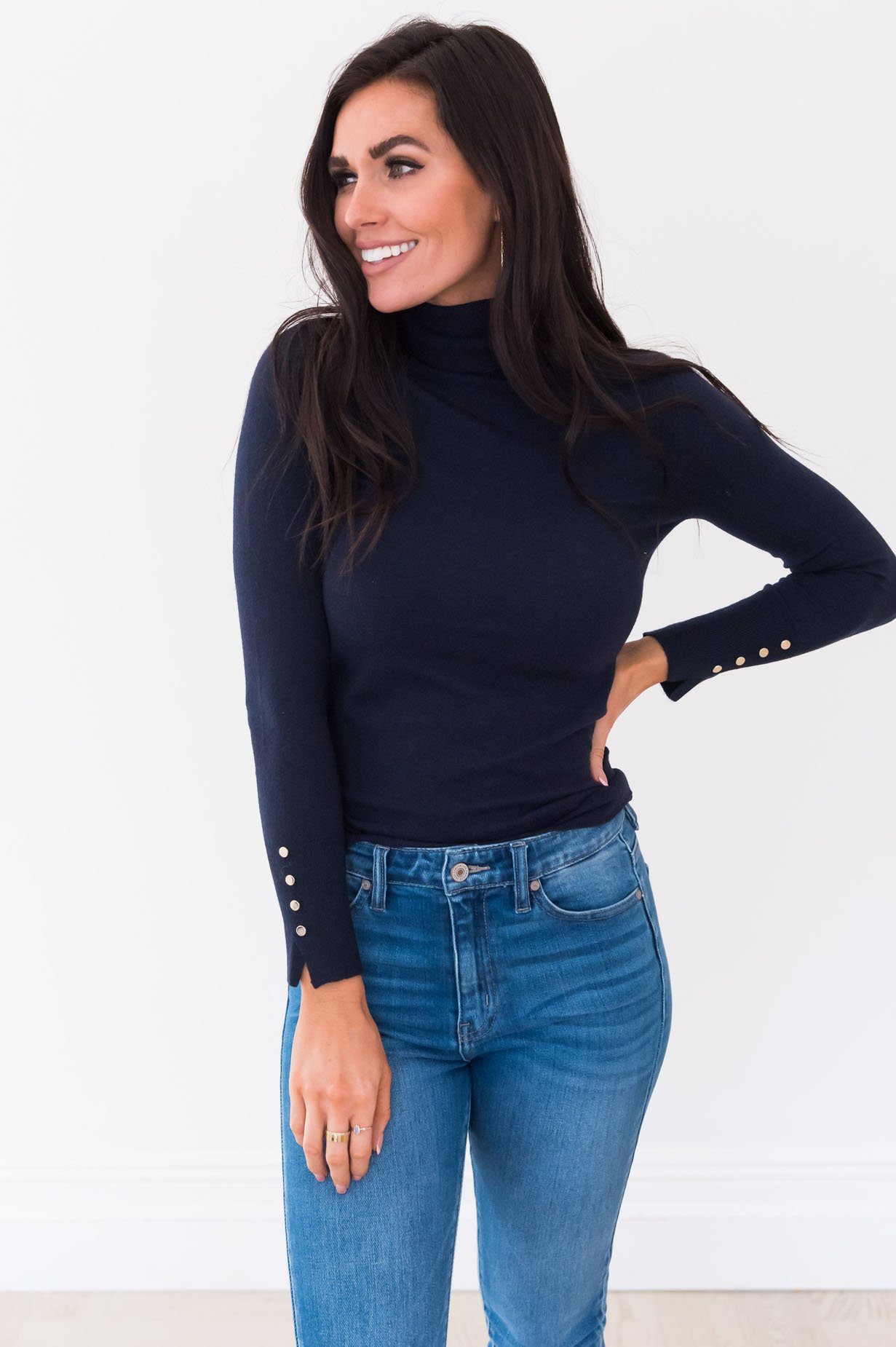 All About The Details Modest Turtleneck