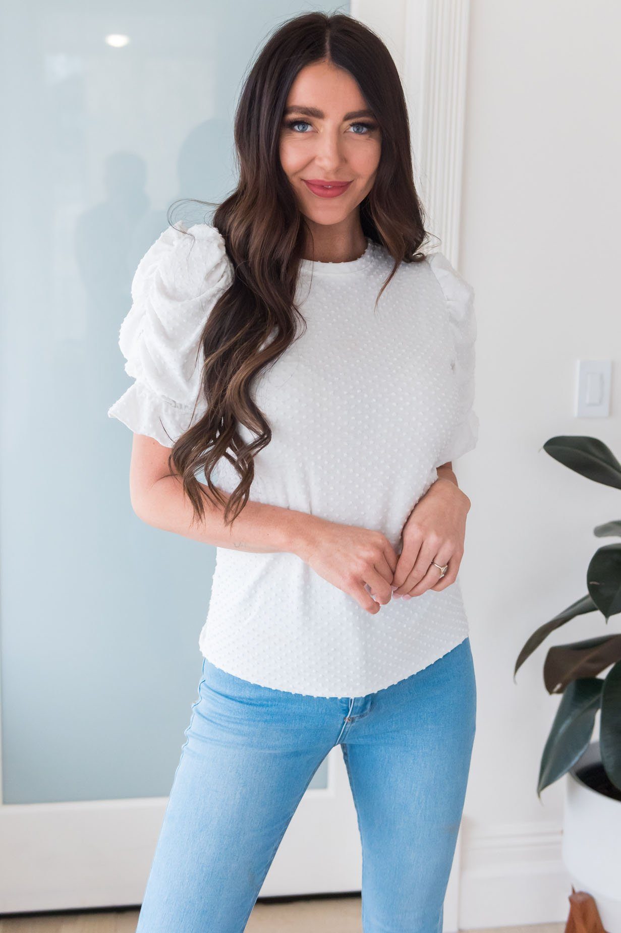 Choosing Forever Modest Puff Sleeve Top