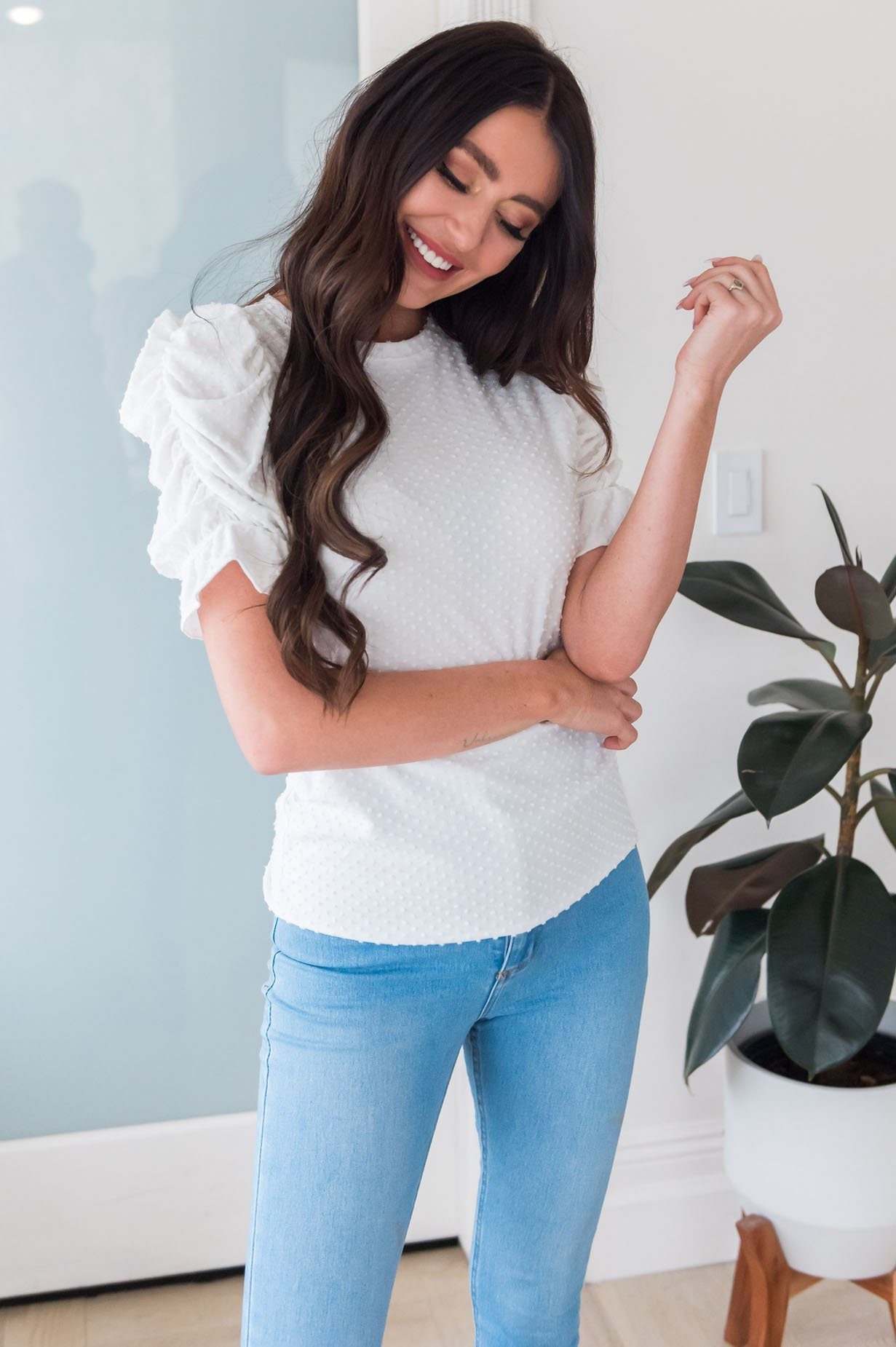 Choosing Forever Modest Puff Sleeve Top