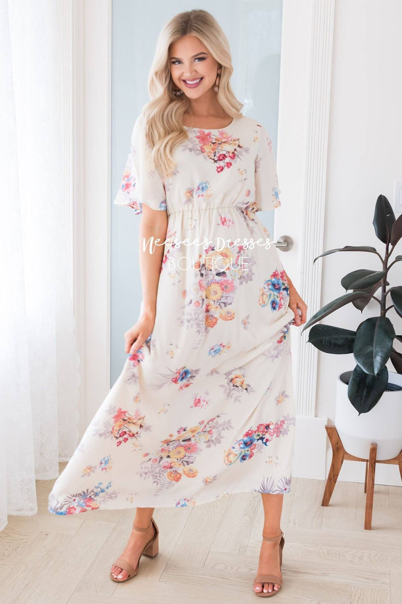 The Shana Modest Maxi Length Dress - NeeSee's Dresses