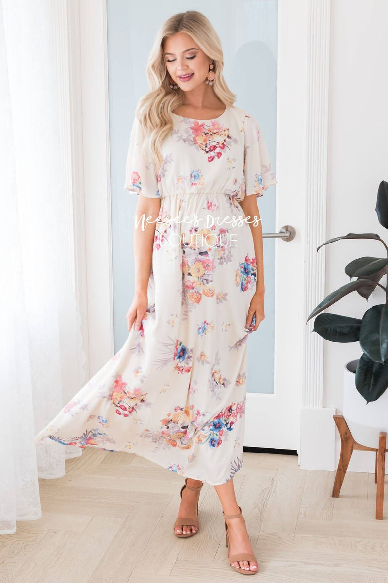 The Shana Modest Maxi Length Dress - NeeSee's Dresses