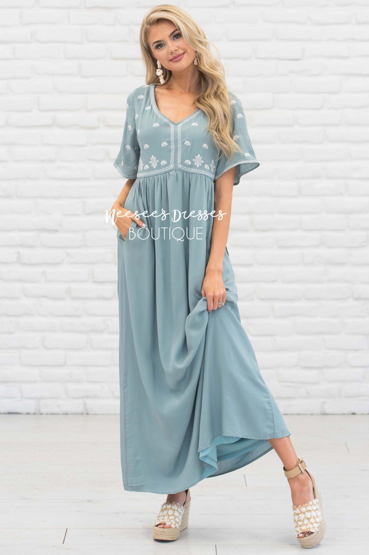 blue maxi dress online