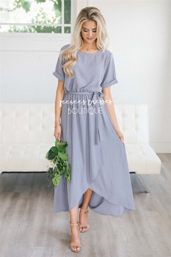 Dusty Lilac Wrap Dress Modest Church Dress | Best and Affordable Modest ...