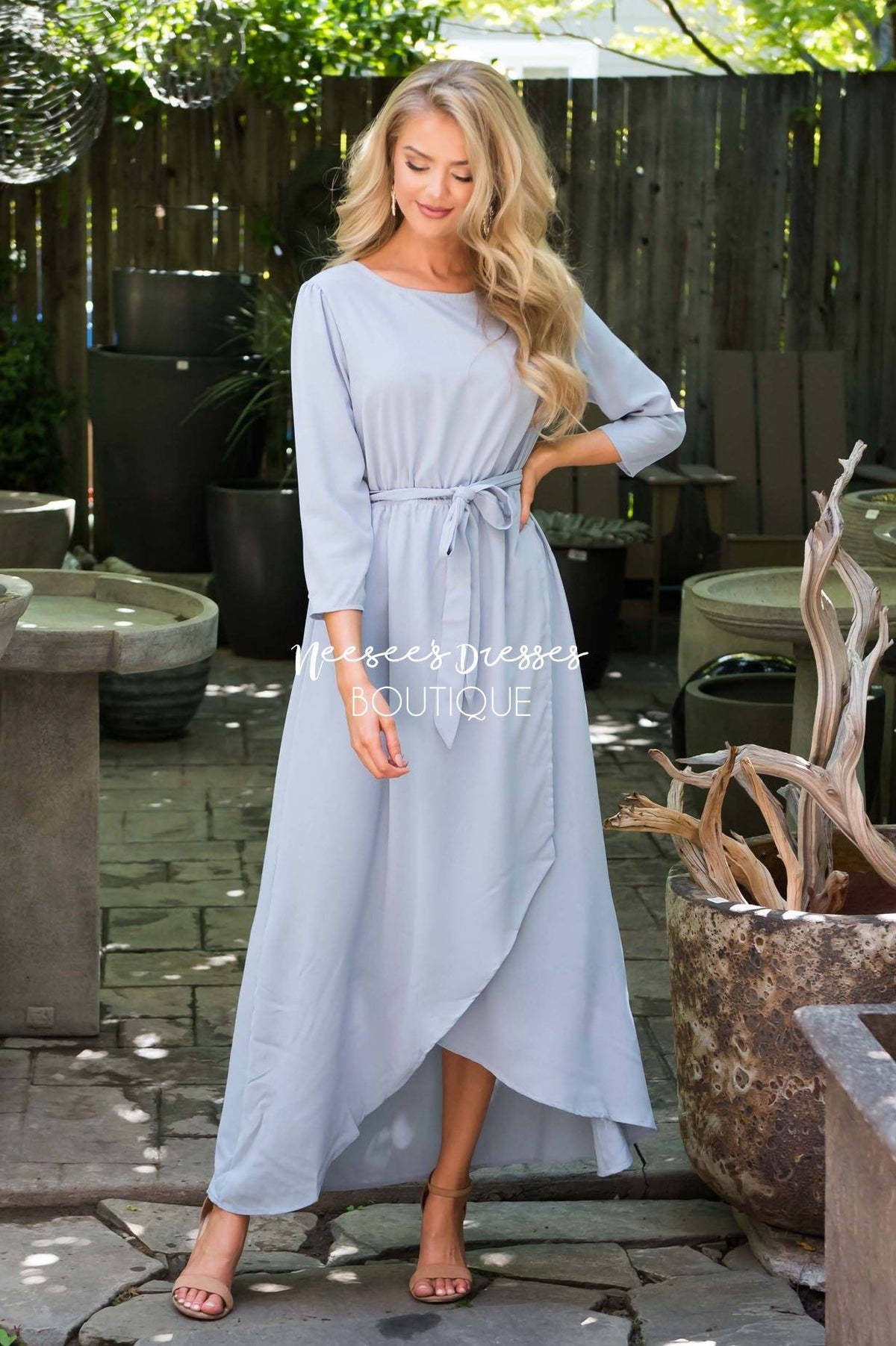 Dusty blue Modest Church Dress | Best and Affordable Modest Boutique ...