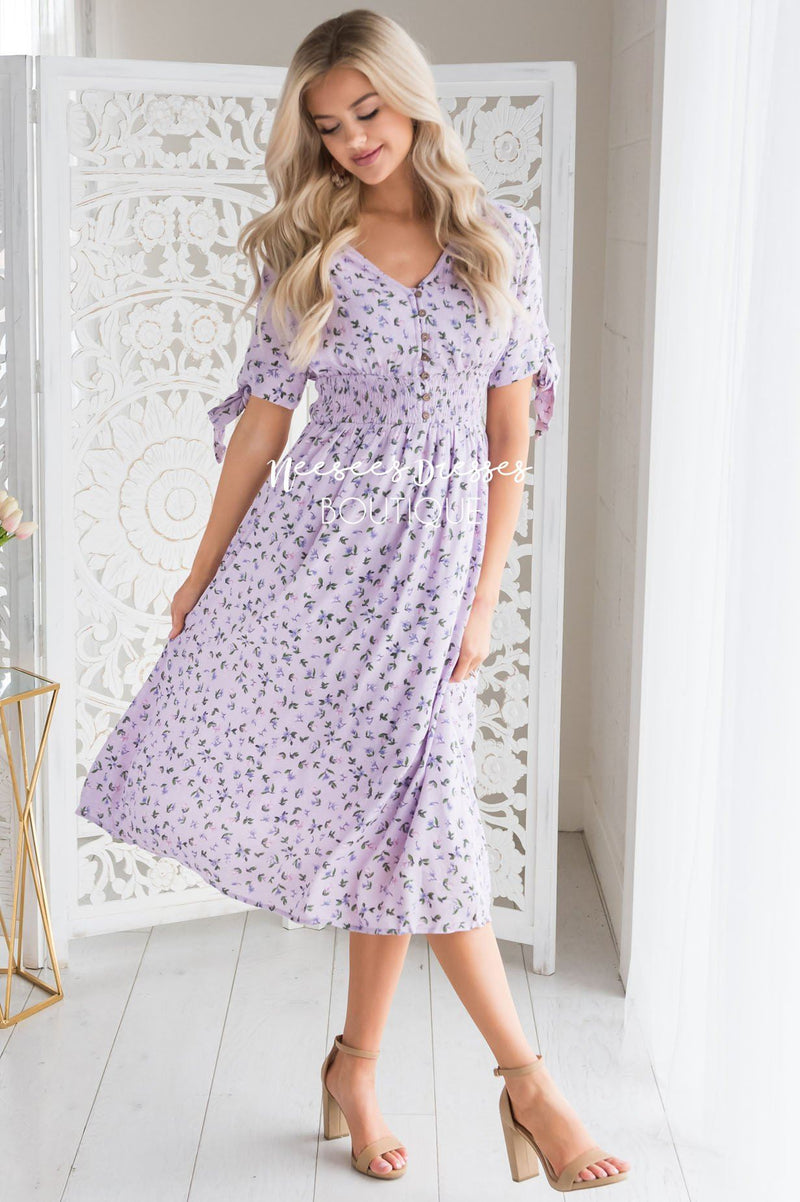 The Jaymi Modest Floral Dress - NeeSee's Dresses