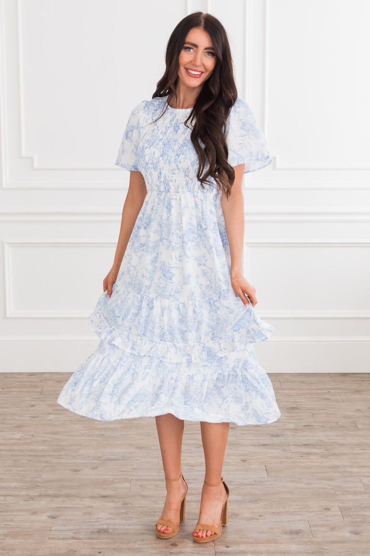 The Kaili Modest Print Dress - NeeSee's Dresses