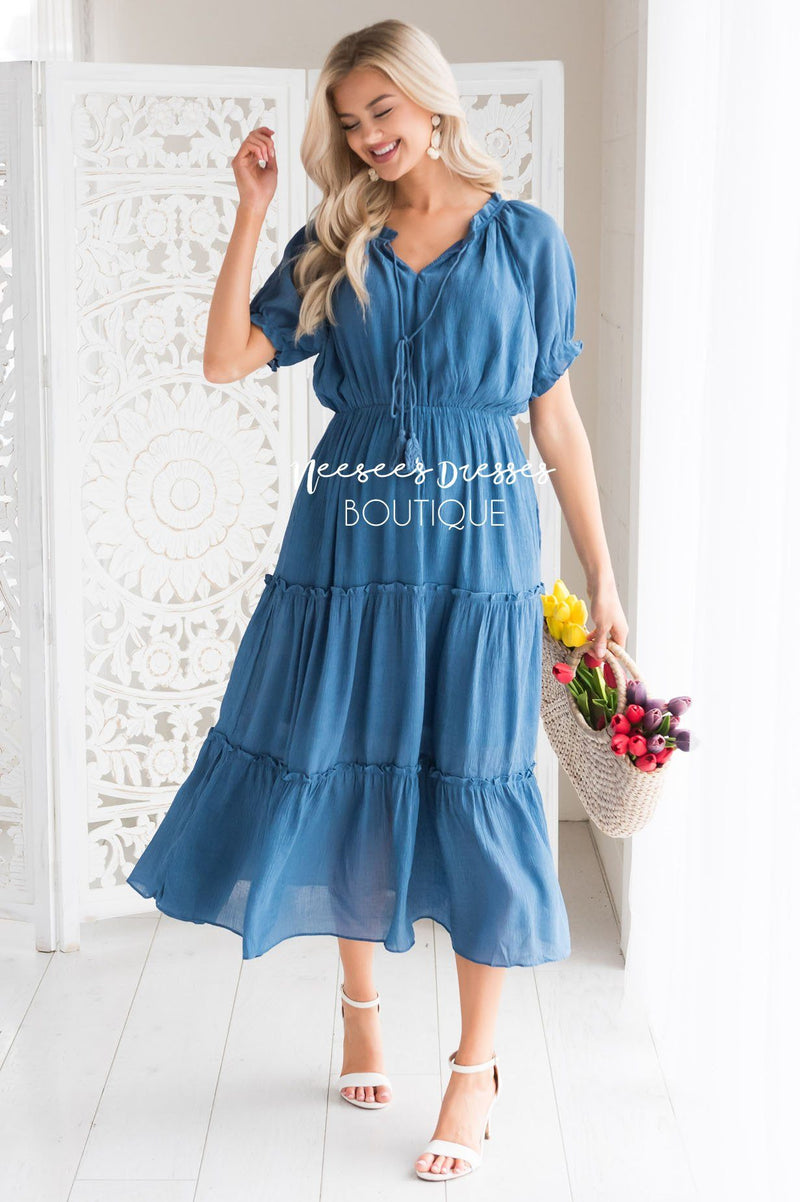 The Keyton Modest Mid-Length Dress - NeeSee's Dresses