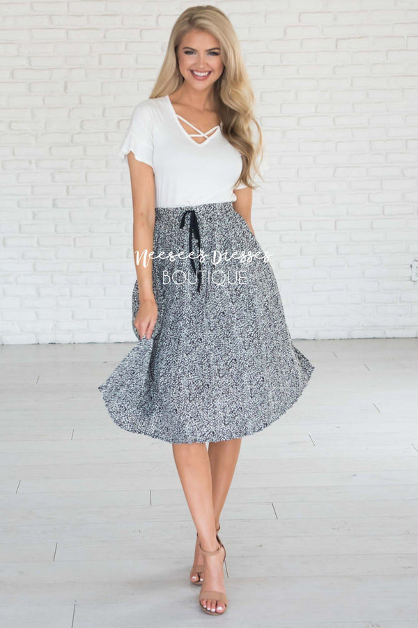 Gray Animal Print Modest Skirts| Best and Affordable Modest Boutique ...