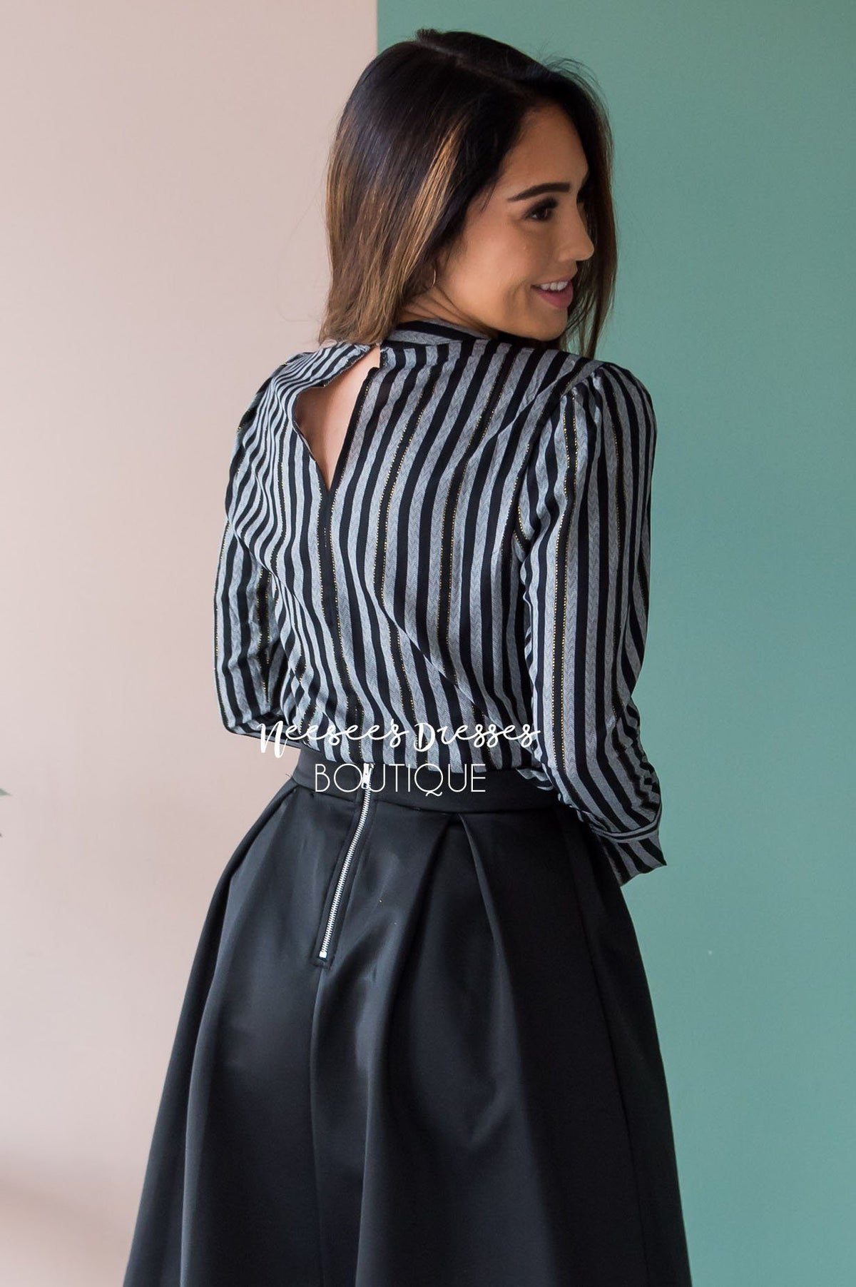 Lost In Stripes Blouse Modest Blouses | Best and Affordable Modest ...