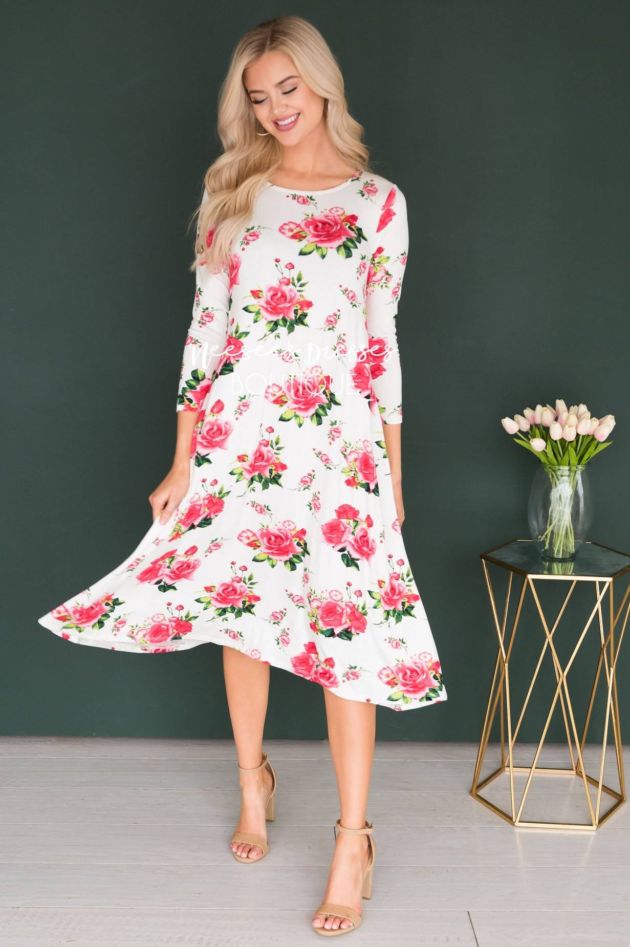 The Maysen Modest Swing Dress - NeeSee's Dresses