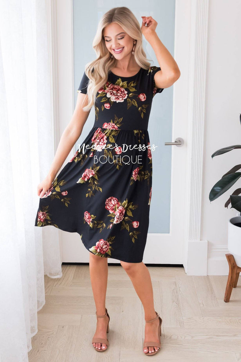 The Blake Modest Mid-Length Dress - NeeSee's Dresses