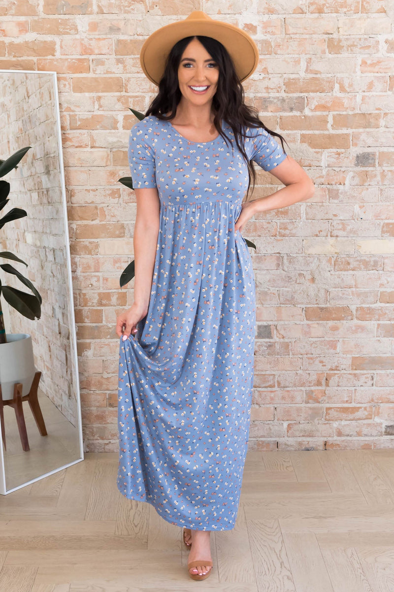 The Miranda Modest Floral Dress - NeeSee's Dresses