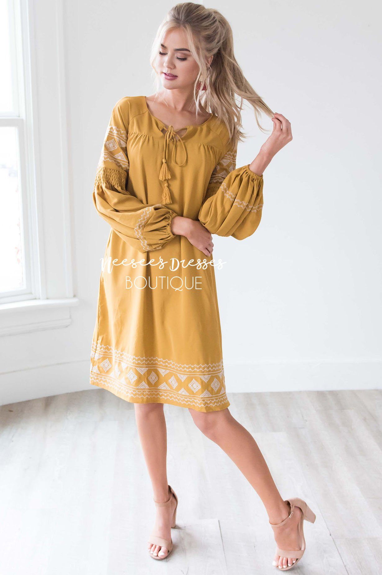 boho modest dress