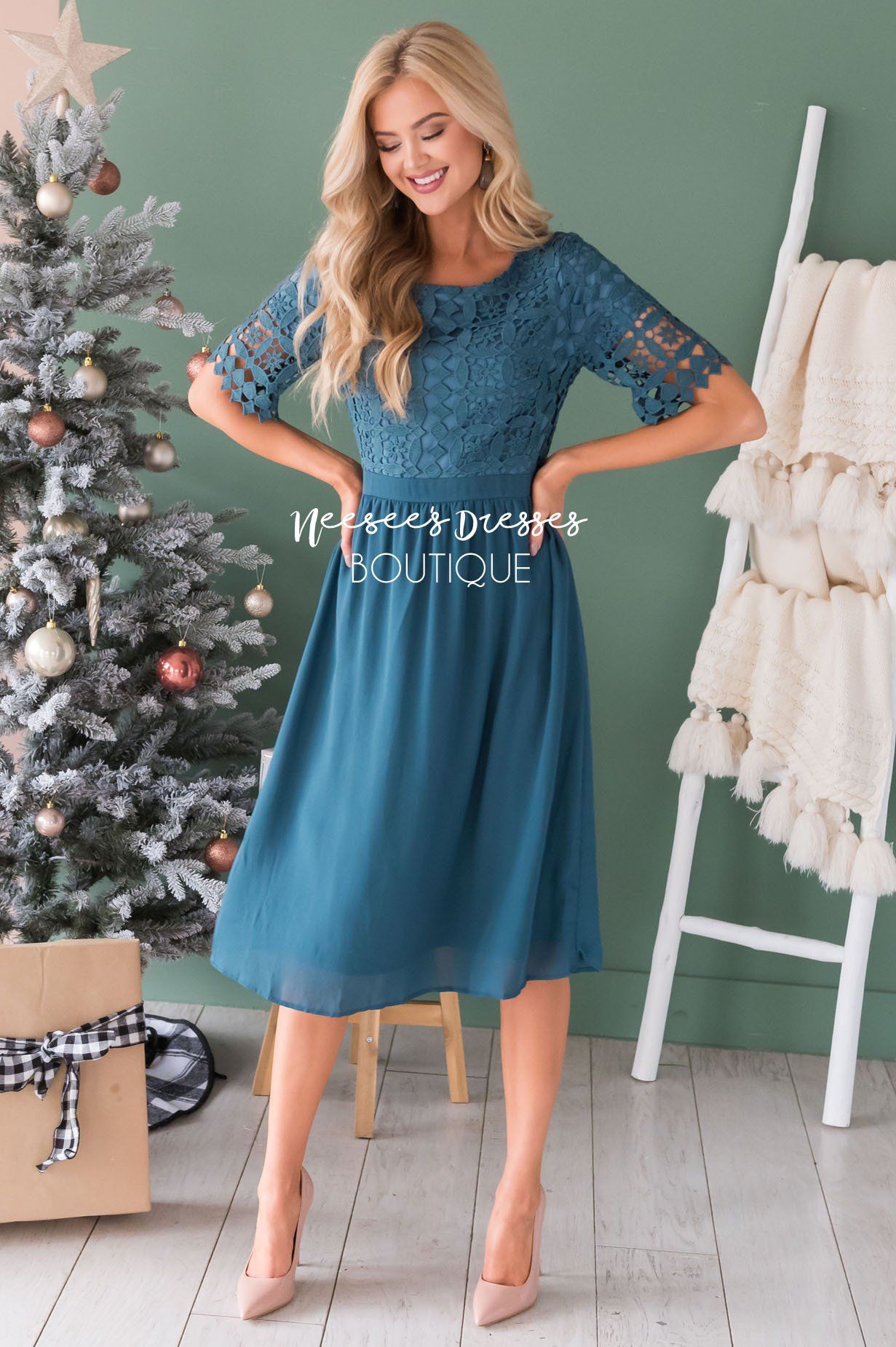 Teal Lace Chiffon Skirt Modest Dress | Best Place To Buy Modest Dress ...