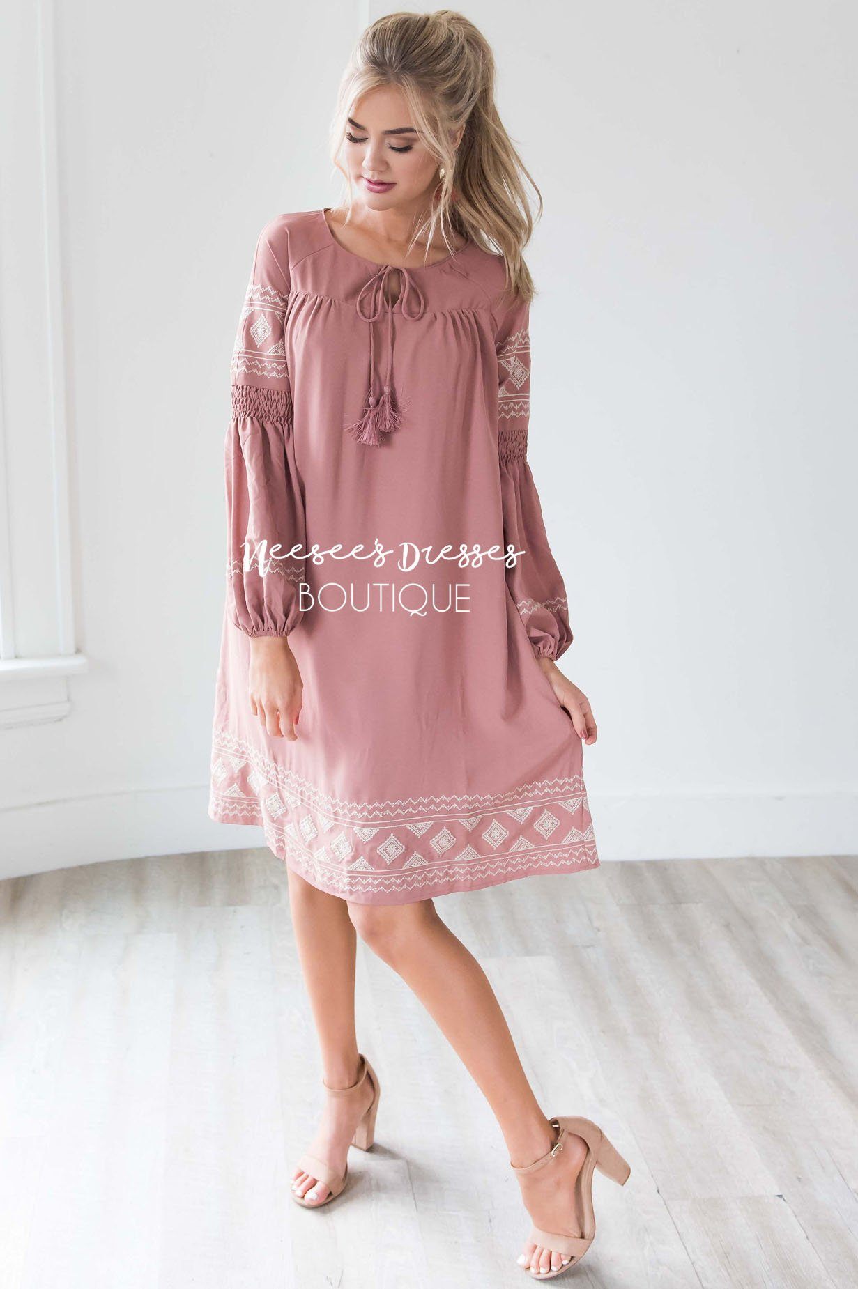 boho modest dress