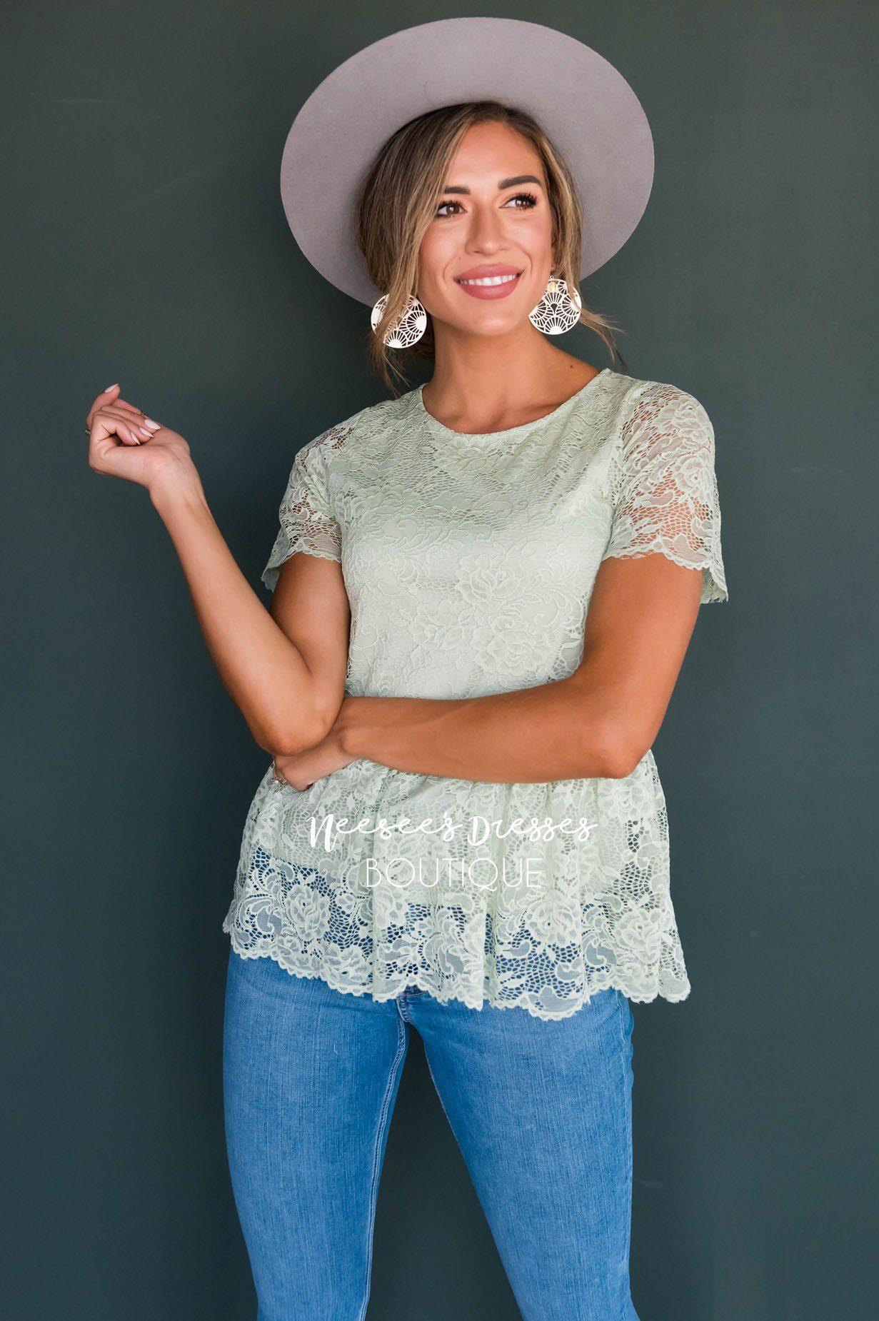 Better Days Ahead Modest Lace Top