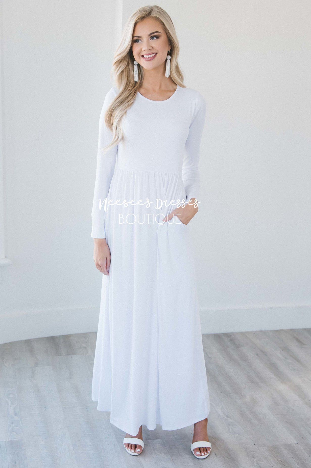 solid white dresses