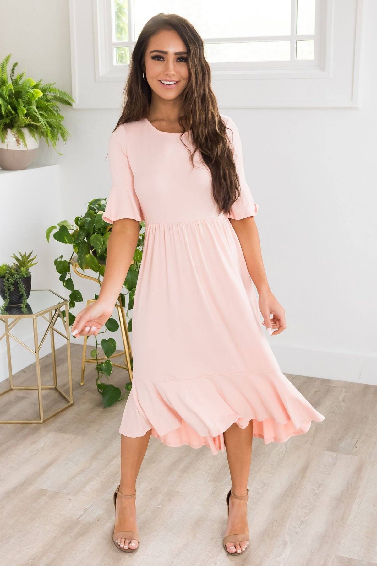 The Stassi Modest Bell Sleeve Dress - NeeSee's Dresses