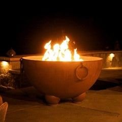 Nepal 41" Steel Fire Pit by Fire Pit Art with Fire