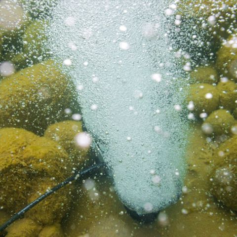 Robust-Aire Diffuser bubbling on the pond floor.