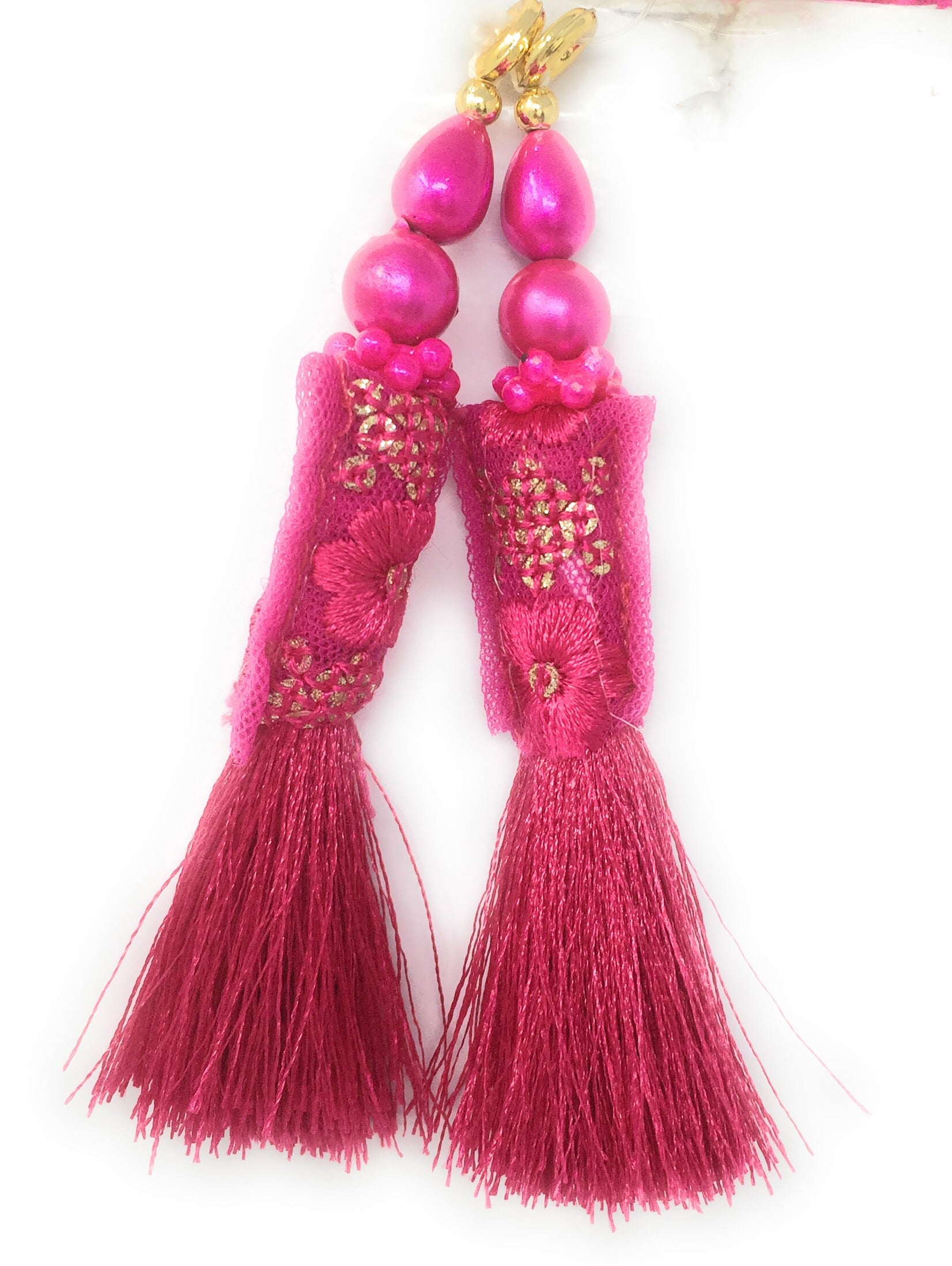 Traditional Handwork Gota Flower With Gota Work Tassel Latkan Emblish With  Lehnga Blouse Saree Dupatta Hanging