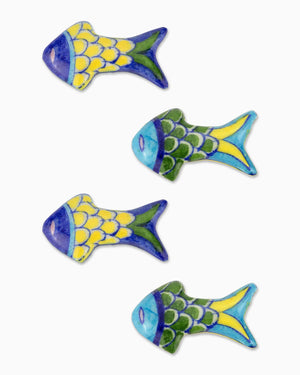 Ceramic Fish Fridge Magnets (Set of 4) - Singhvis - Cute Mini Fridge