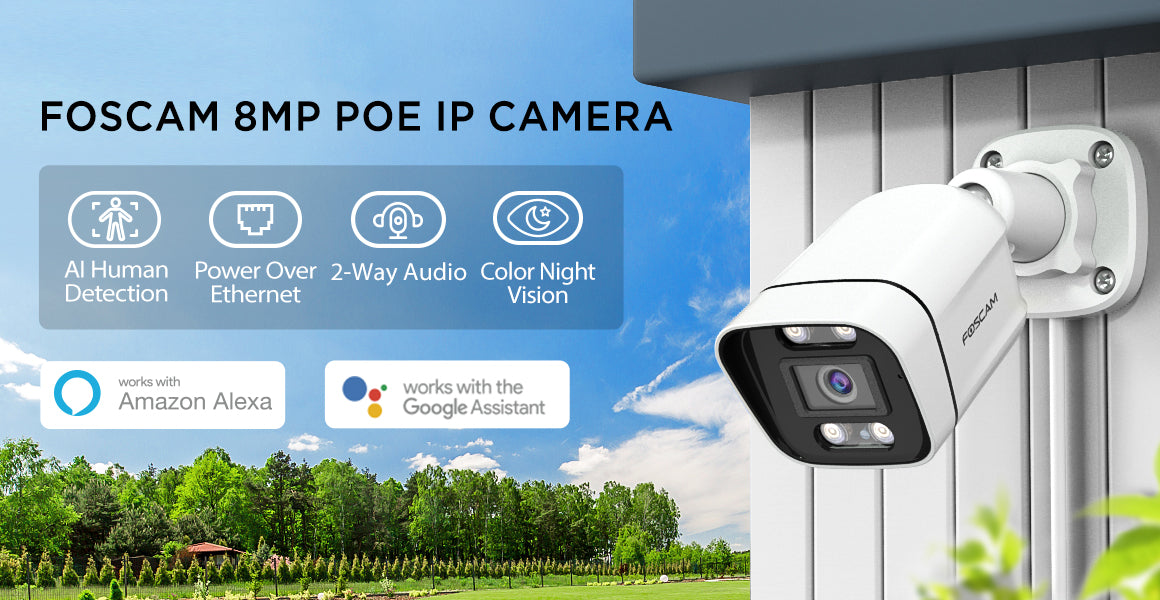 Foscam 4K IP POE Security Camera Outdoor System