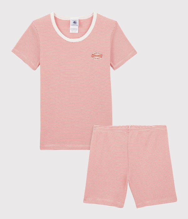 Petit Bateau Pyjamas Pink Pinstriped Short Pyjamas