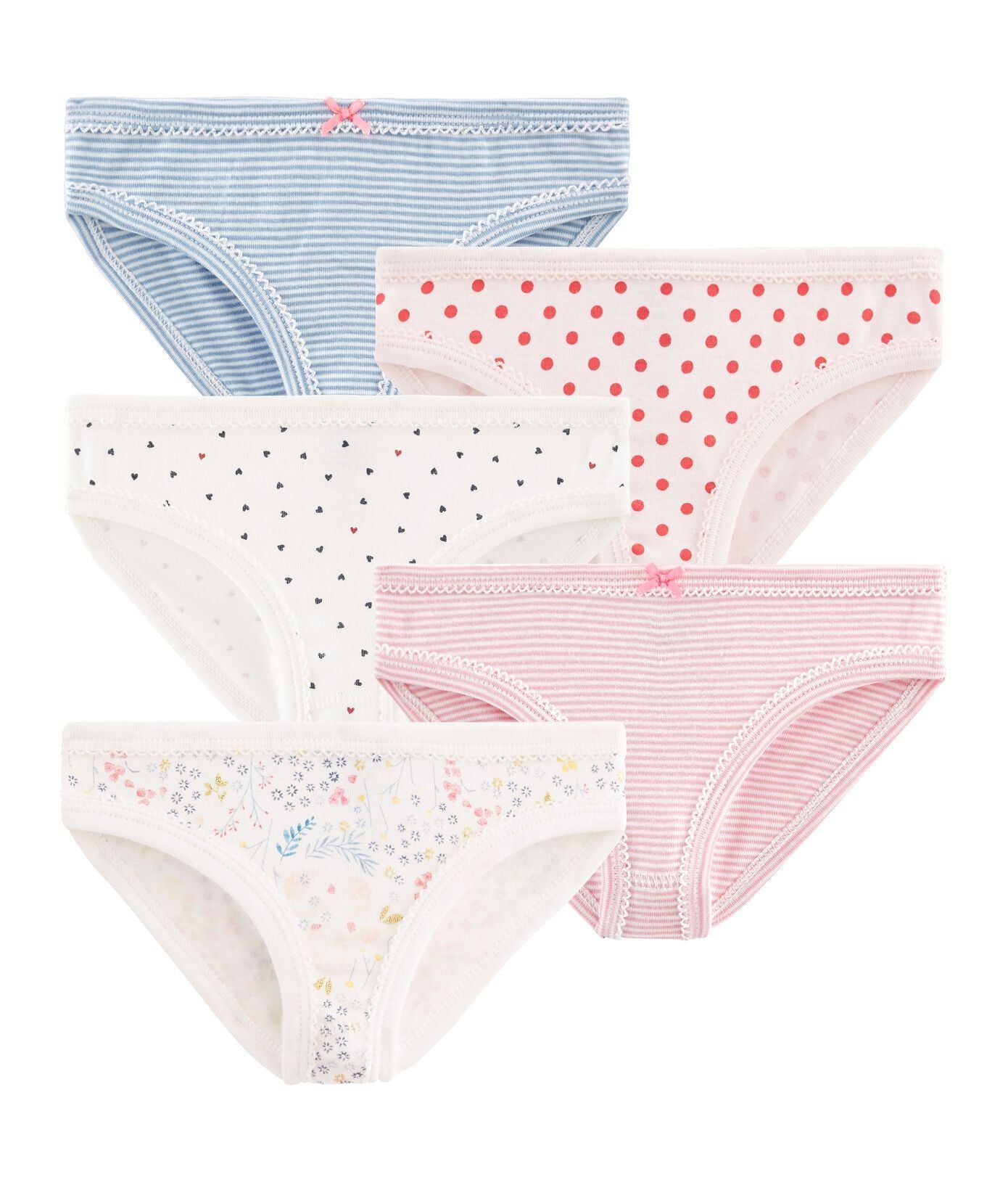 Petit Bateau Girls Panties Pack of 3 Girls' Clothing Knickers