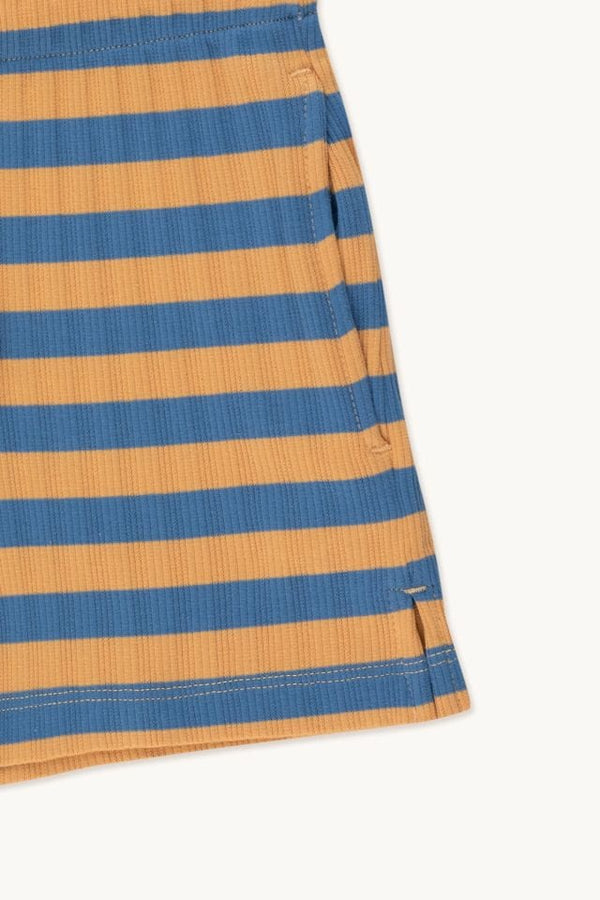 Tinycottons Shorts Stripes Short - Almond/Night Blue
