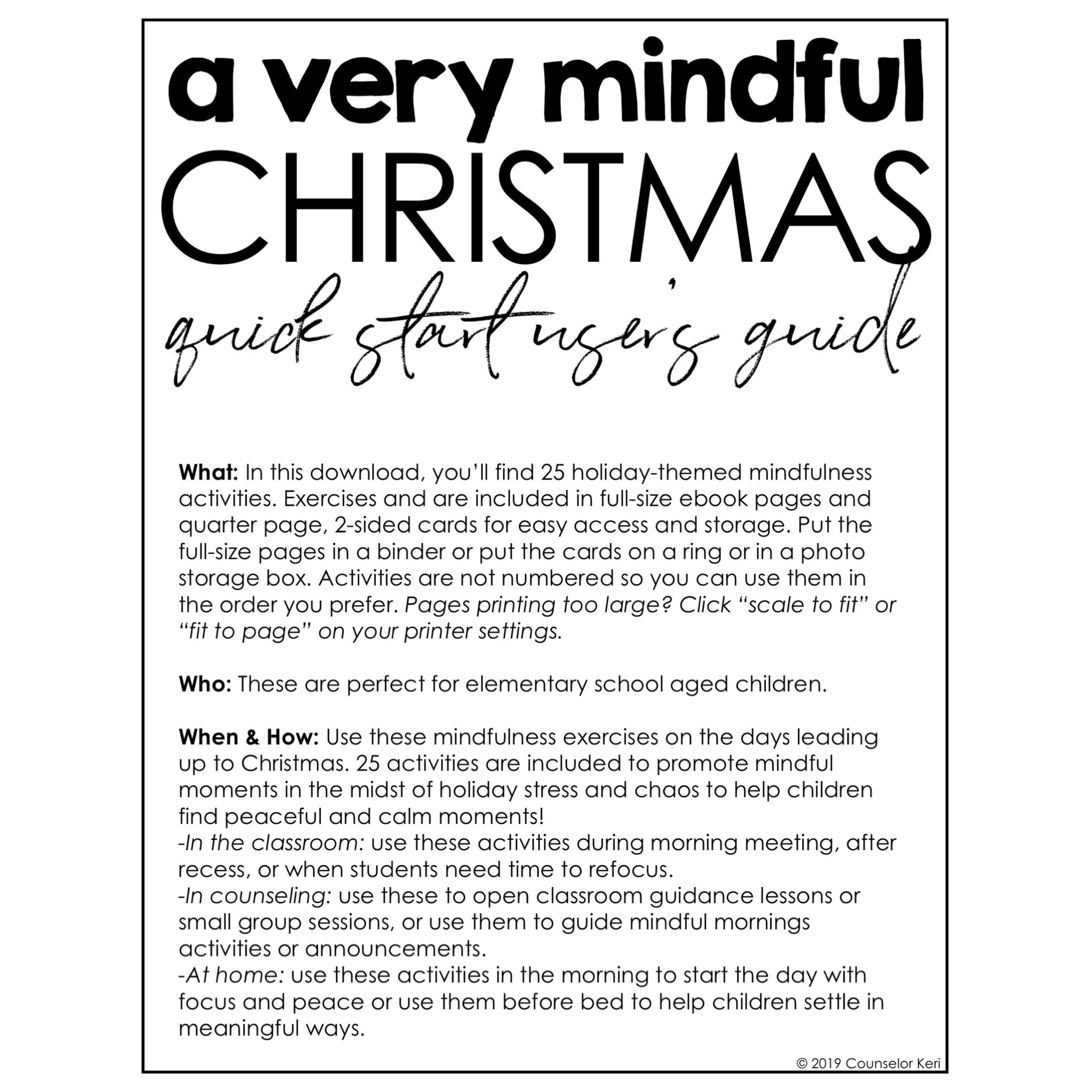 Christmas Mindfulness Activities 25 Mindful Mornings Activities