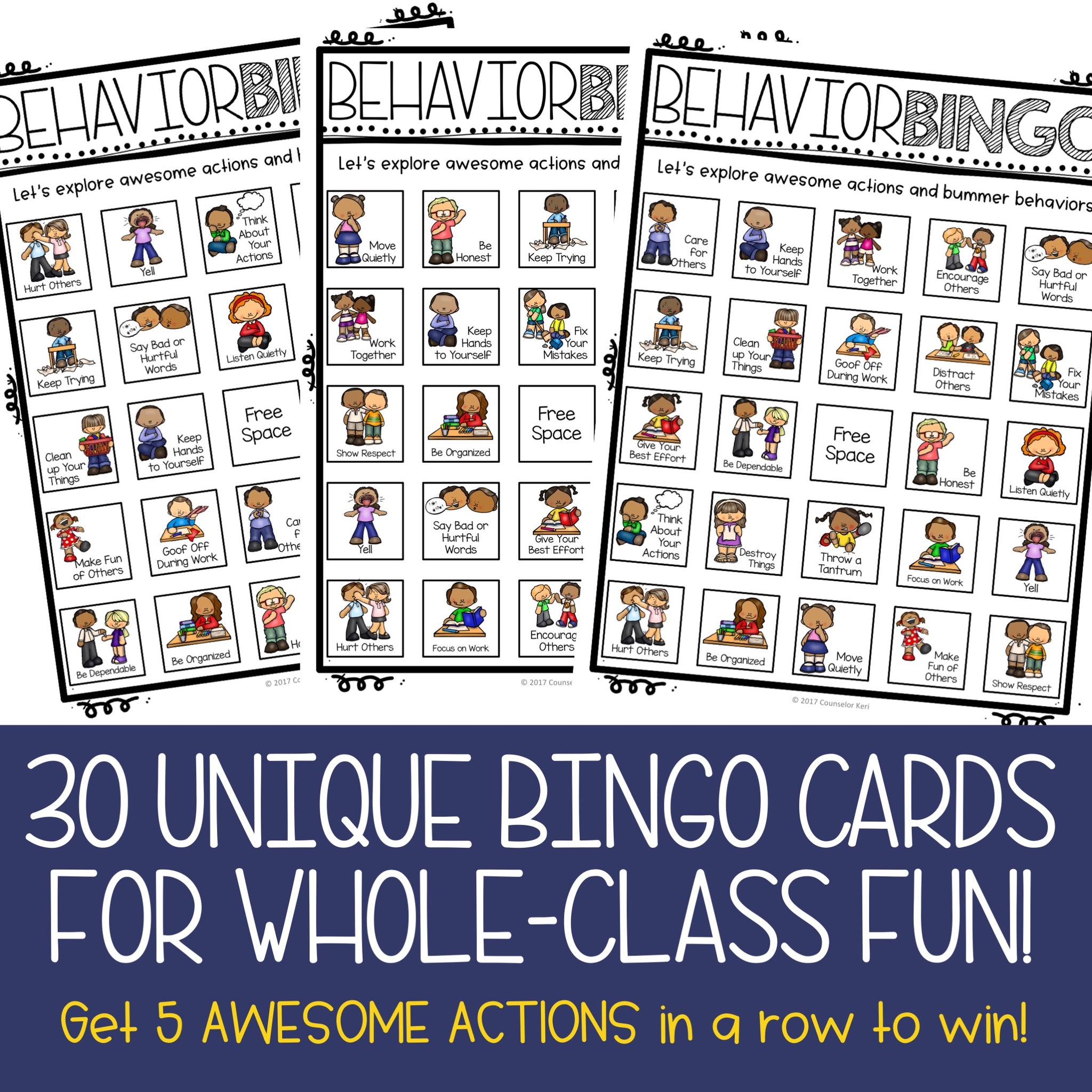 classroom behavior bingo