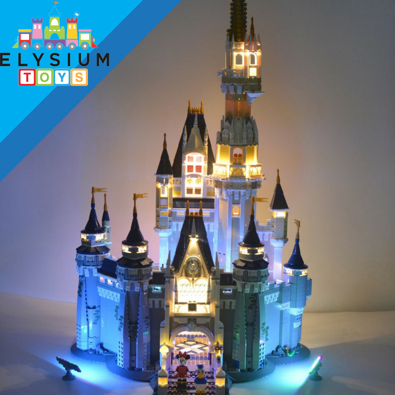 lego disney castle lights