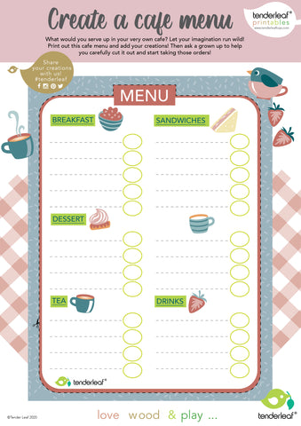 free printable activity for birds nest cafe