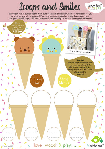 Fabulous ice cream free printable activity