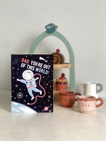 space themed fathers day card