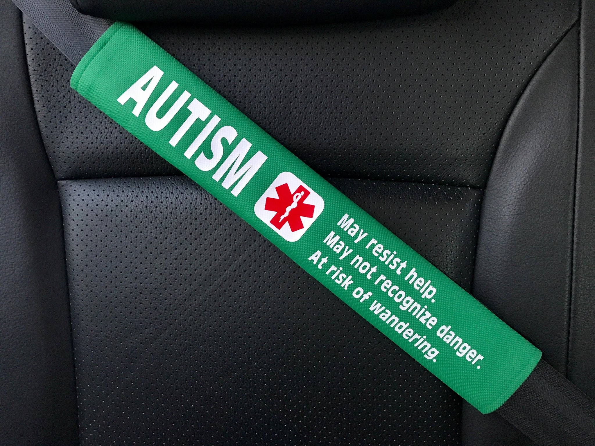 Autism Medical Alert Seat Belt Cover – Safety Awareness Products