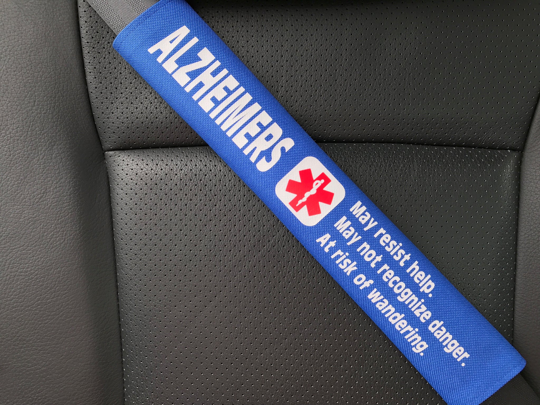Alzheimers Seat Belt Cover - Window Decal Set Medical Alert – Safety ...