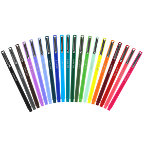 Le Pens Florescent Set - 0.3mm Fine Point Pens - Smudge Proof Ink - 6