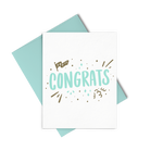 Congrats Confetti letter pressed congratulations card.