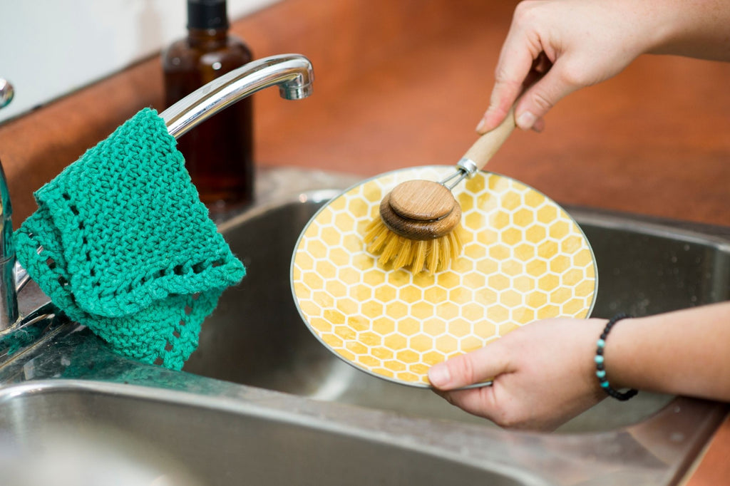 Tête interchangeable pour brosse à vaisselle en bambou réutilisable Oceansrespect
