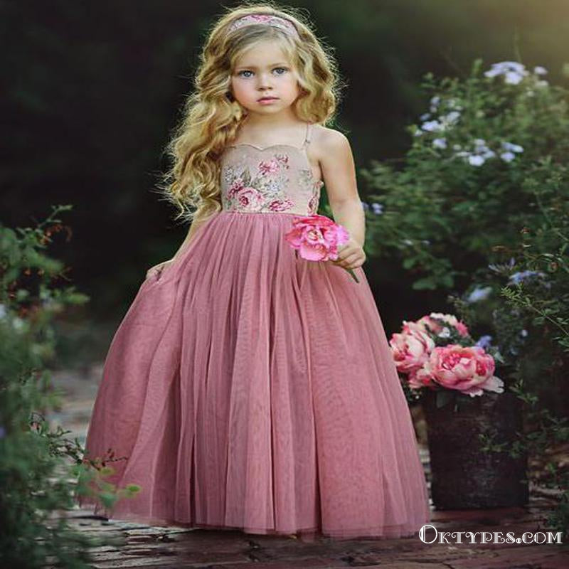 Pink Vintage Floral Flower Girl Dress Jessica Hunt