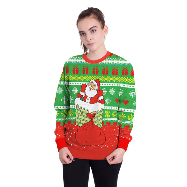 Santa Claus Gifts 3D Print Women Christmas Party Sweatshirt – Meet ...