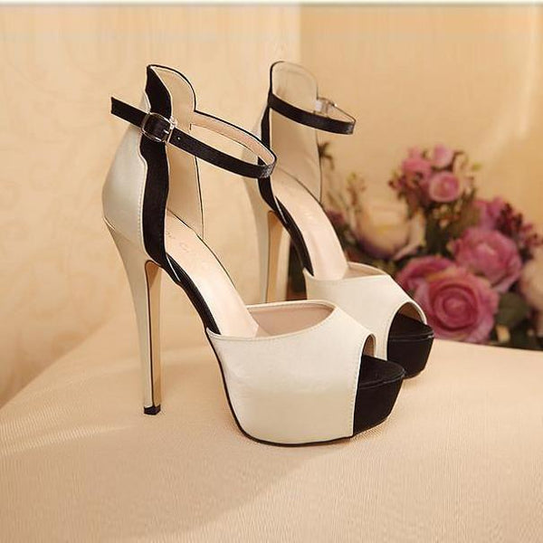 Nude Peep Toe Ankle Strap Stiletto High Heels Sandals – Meet Yours Fashion