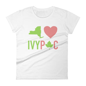 New York 💚 IVYPAC Feminine Cut Short Sleeve T-Shirt